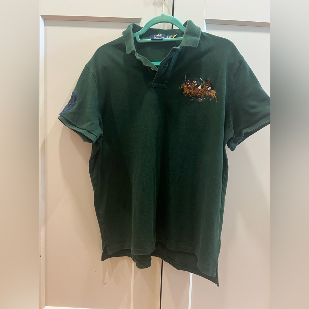 POLO RALPH LAUREN Shirt Mens‎ Extra-Large BIG Triple Pony Embroidered 3 VINTAGE